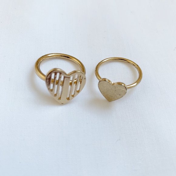 VINTAGE | STACKABLE GOLD HEART RINGS - Picture 8 of 8